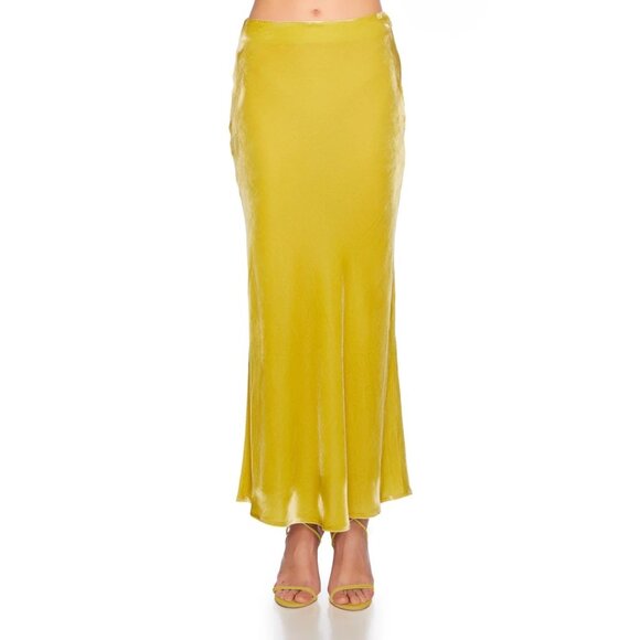U-30. Susana Monaco Velvet Silk Bias Skirt Bartlett